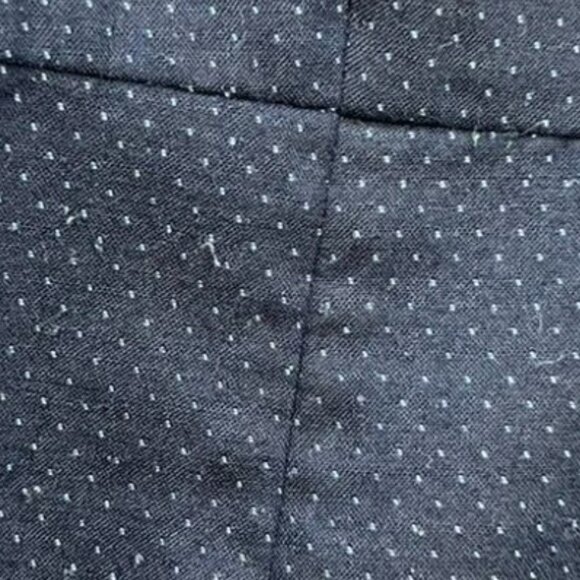 Talbots Women's Wool Blend A-Line Dress Polka Dot Size 4 Navy Blue Short Sleeve - Picture 7 of 12